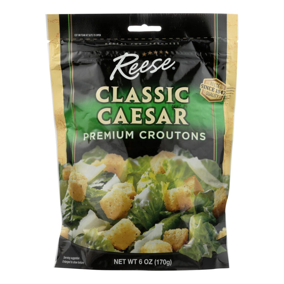 Reese Croutons Caesar Salad - Case of 12 - 6 oz. (12x6 OZ)