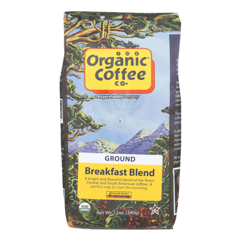 Organic Coffee Company Ground Coffee - Breakfast Blend - Case of 6 - 12 oz. (6x12 OZ)