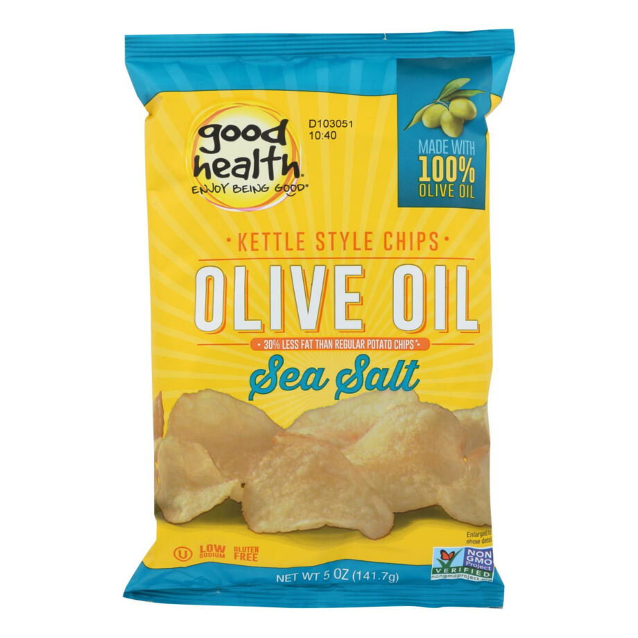 Good Health Kettle Chips - Sea Salt - Case of 12 - 5 oz. (12x5 OZ)