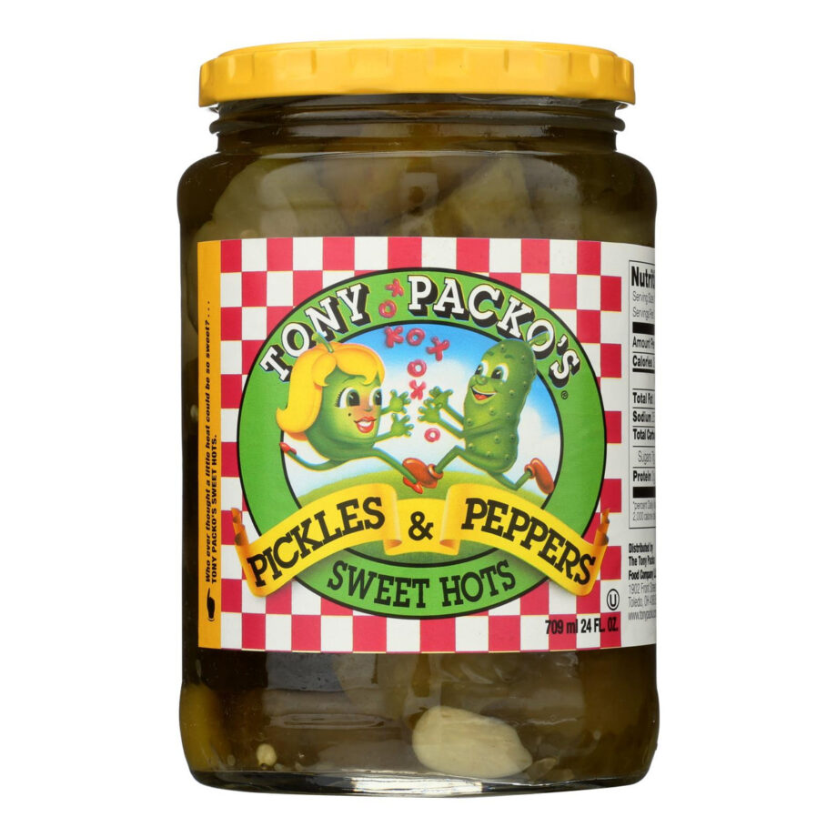 Tony Packo's, Pickles & Peppers, Sweet Hots - Case of 12 - 24 OZ (12x24 OZ)