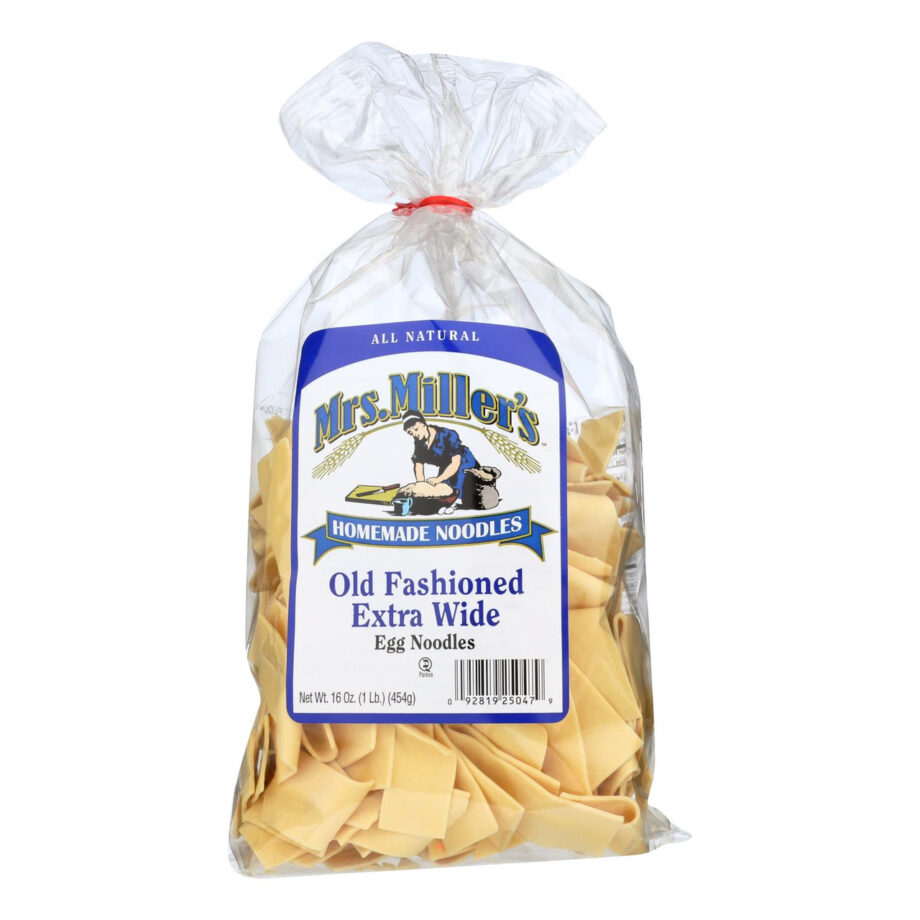 Mrs. Miller's Homemade Noodles - Old Fashioned Extra Wide Egg Noodles - Case of 6 - 16 oz. (6x16 OZ)