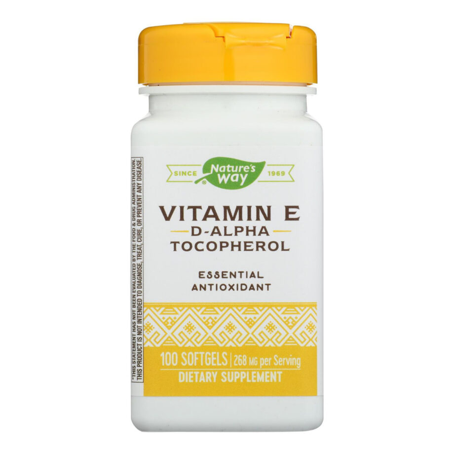 Nature's Way - Vitamin E - 400 IU - d-Alpha Tocopherol- 100 Softgels (1x100 SGEL)