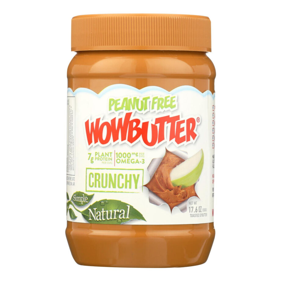 WOWBUTTER Crunchy Peanut Free Spread - Case of 6 - 17.6 oz. (6x17.6 OZ)