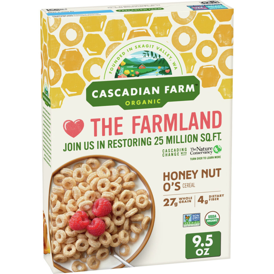 Cascadian Farm Honey Nut O's Cer (12x9.5OZ )